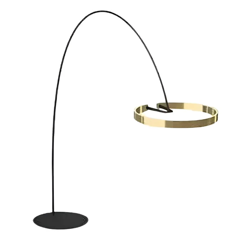 Grand Lampadaire Design Arc Lumineux – 220cm, 3 Coloris pour Anneau