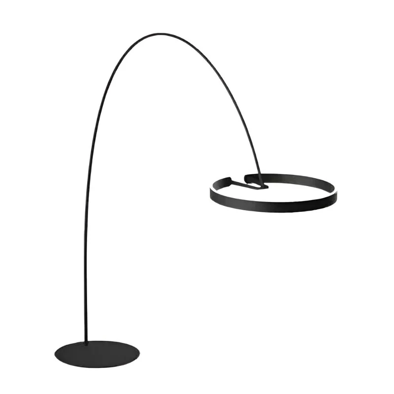 Grand Lampadaire Design Arc Lumineux – 220cm, 3 Coloris pour Anneau