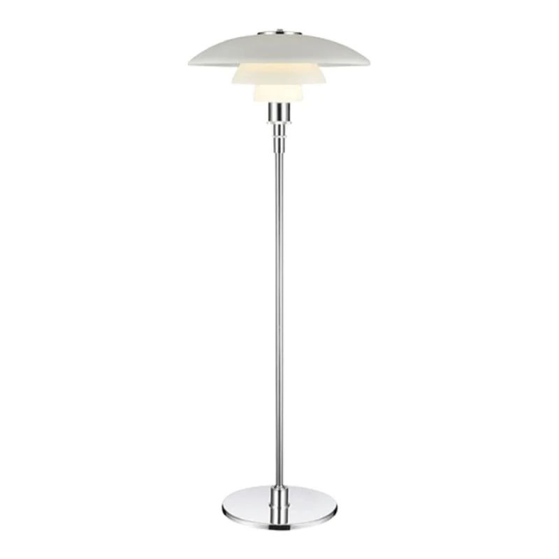 Lampadaire LED Salon Blanc Nordique – Structure Fine, Style Épuré