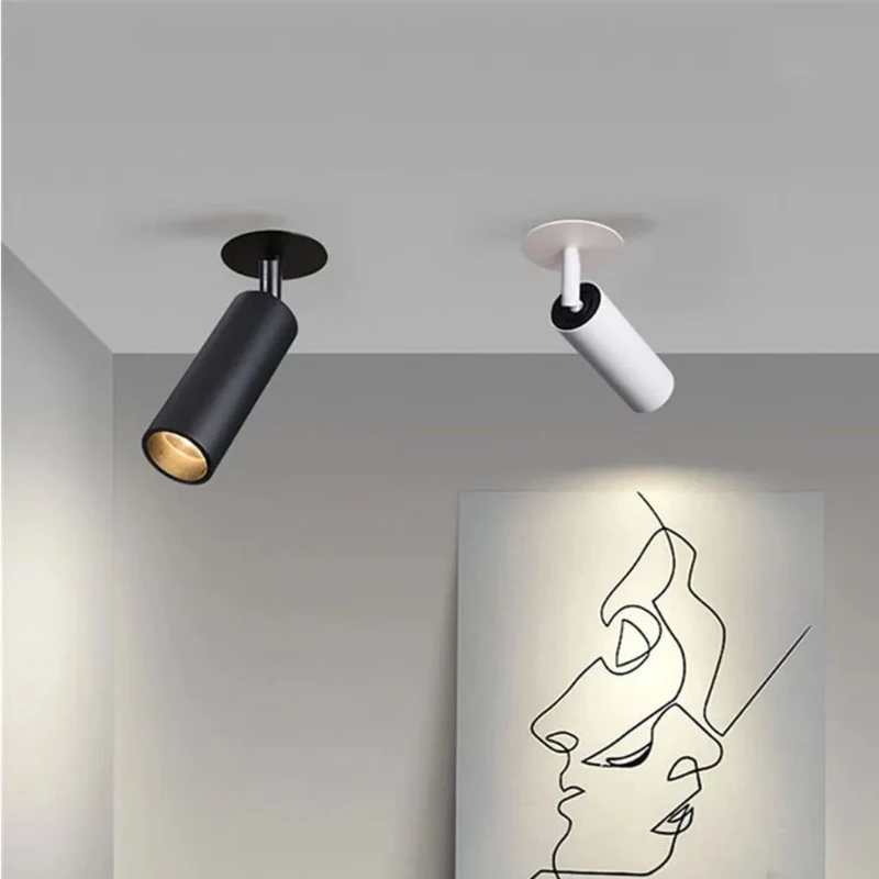Spot Cuisine Downlight Dimmable – 7 à 30W, Blanc ou Noir Encastré