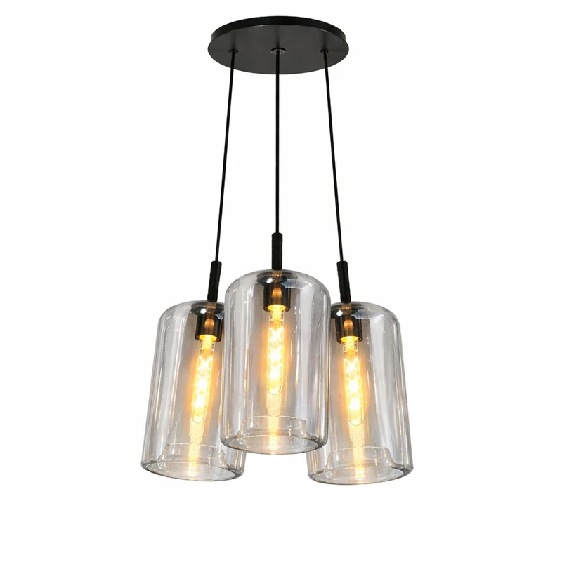 s.luce Cruet Cluster Glas-Pendelleuchte 3-flammig 3x17