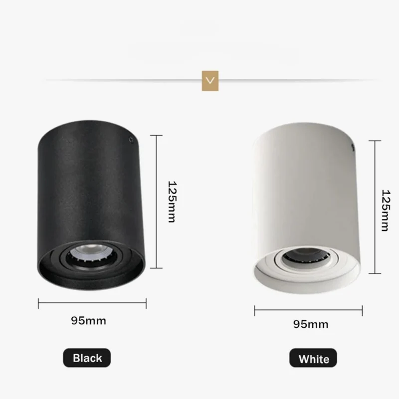 Spot Double LED en Aluminium – Angle 30°, Blanc ou Noir Discret