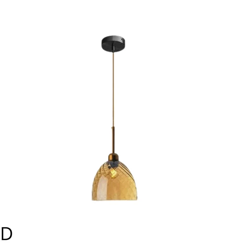 Suspension Décentrée en Verre Texturé – Ocre ou Gris Fumé, 4 Designs