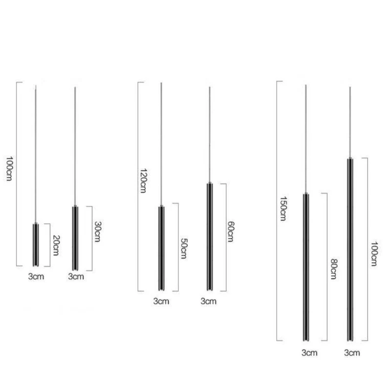 Suspension Bar Anti-Éblouissement – Tube Long à Intensité Variable