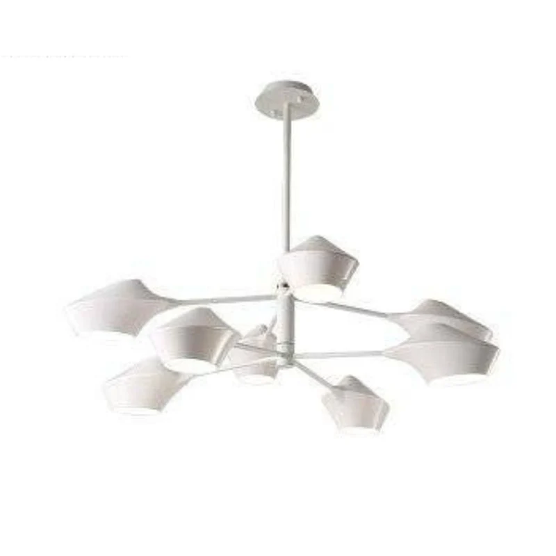 Lustre Bois et Noir à Branches – 2 à 8 Abat-jours, Salon ou Chambre