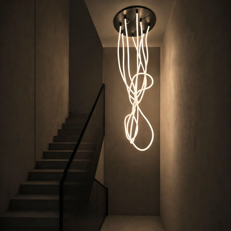 s.luce Arion organische Flex LED Hängelampe Licht-Schlauch Warmweiß