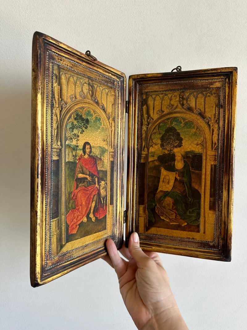 Diptyque religieux Saint Jean Baptiste et Sainte Véronique