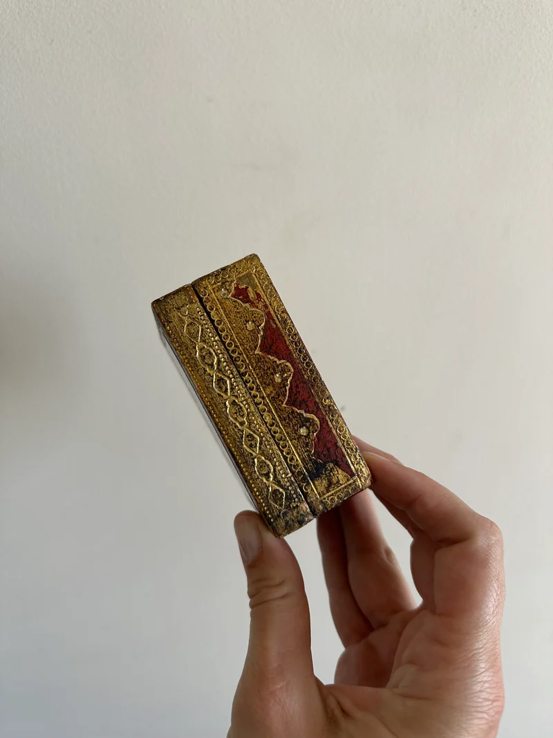 Boite en bois rectangulaire style florentin impression façon icône