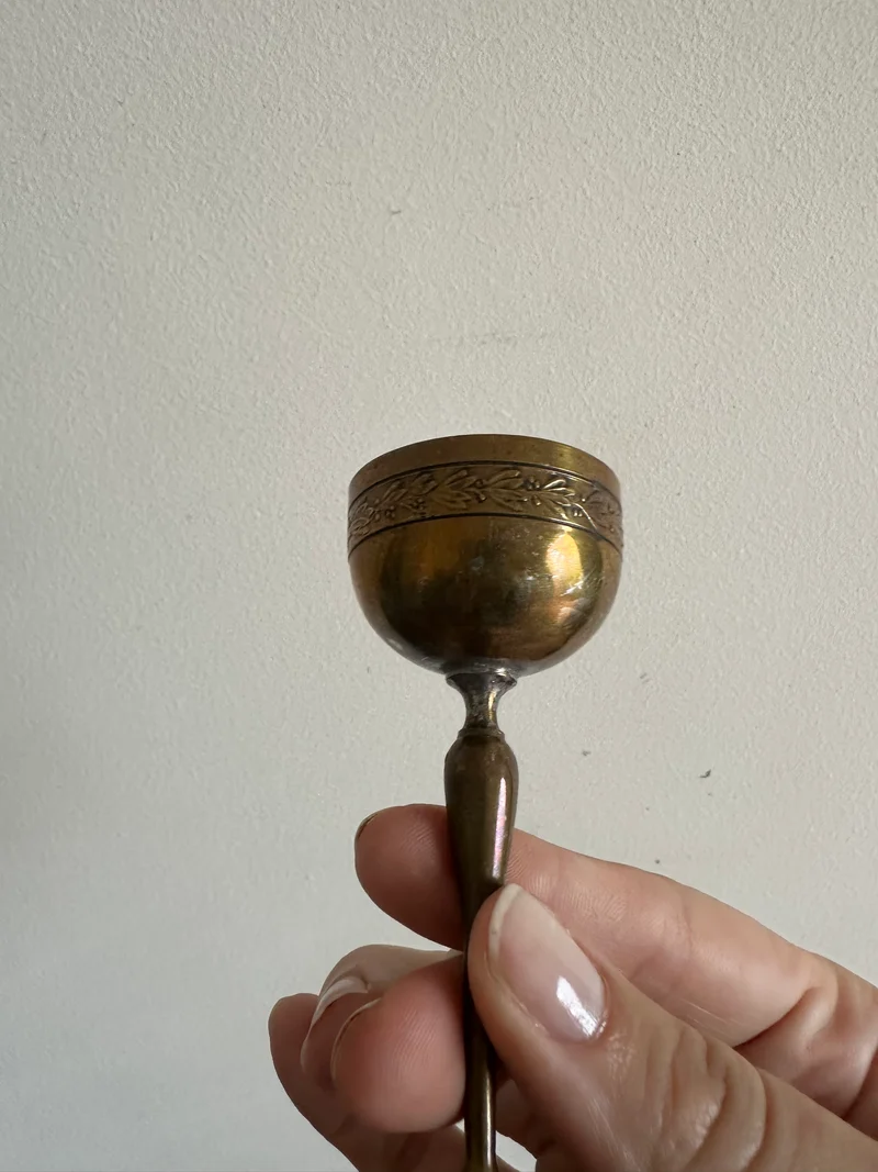 Verres à liqueur en laiton début XXème