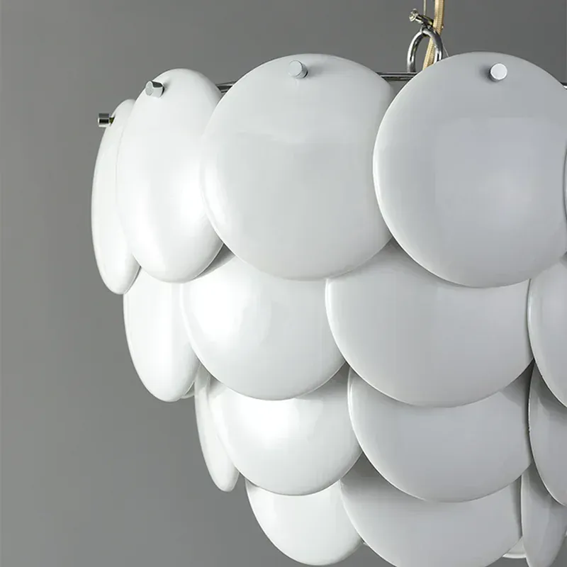 Lustre LED Blanc en Céramique
