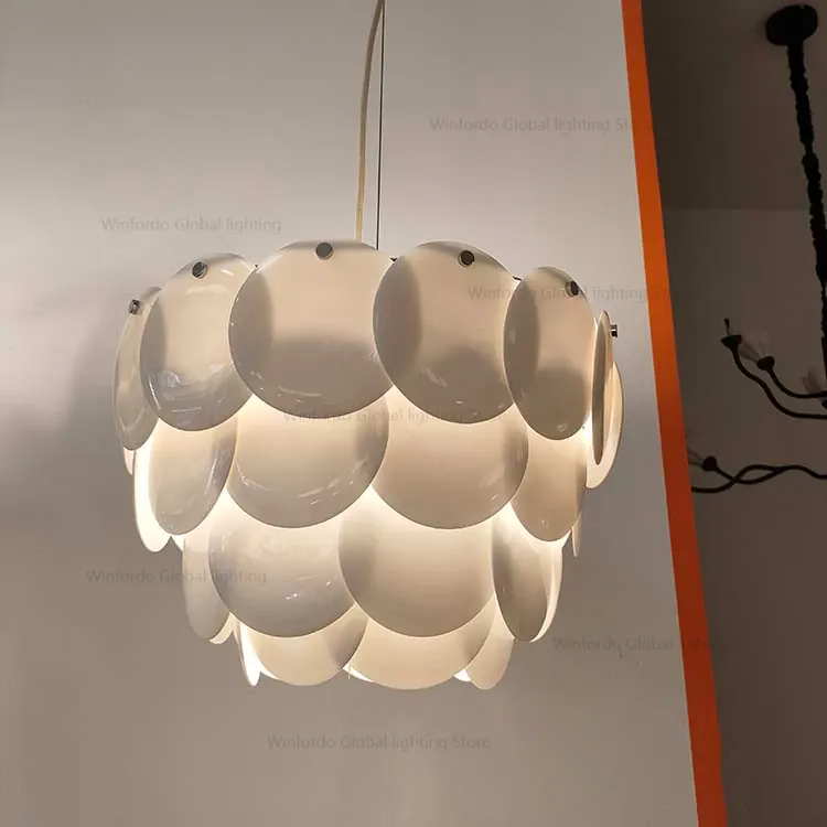 Lustre LED Blanc en Céramique