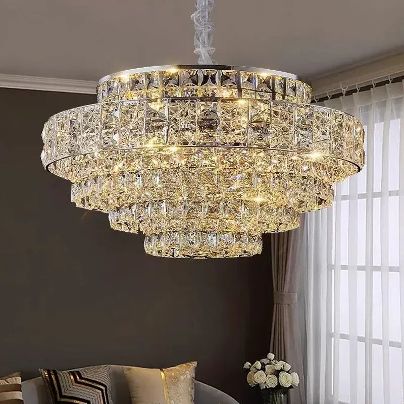 Lustre De Salon Luxe en Verre