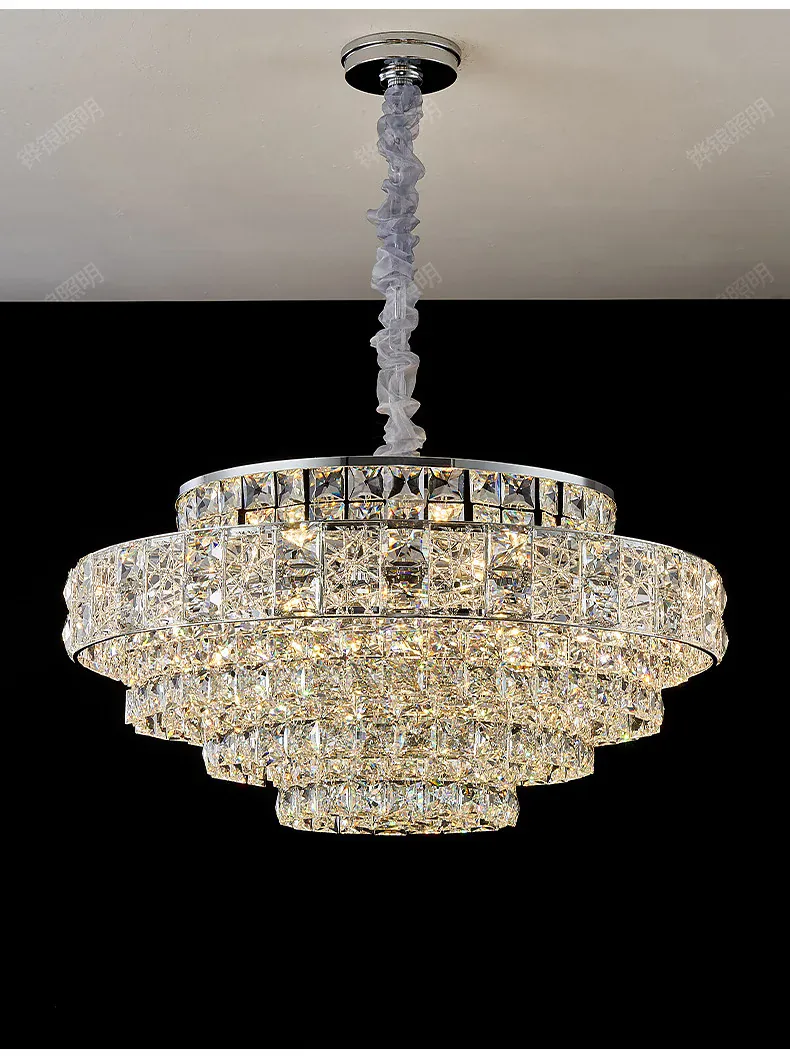 Lustre De Salon Luxe en Verre