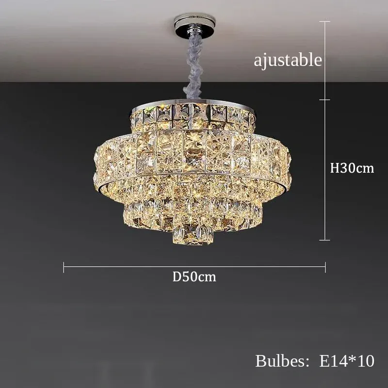 Lustre De Salon Luxe en Verre