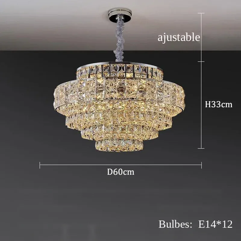 Lustre De Salon Luxe en Verre
