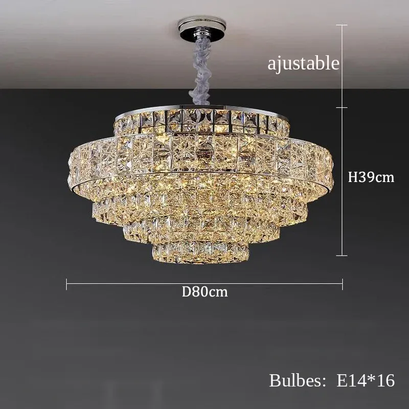 Lustre De Salon Luxe en Verre