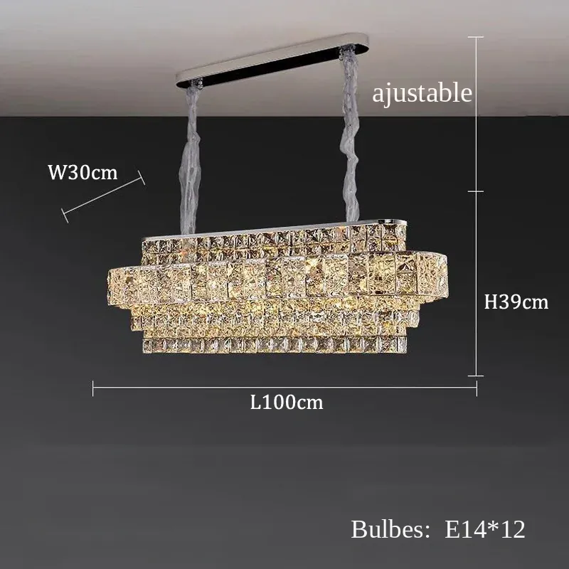 Lustre De Salon Luxe en Verre