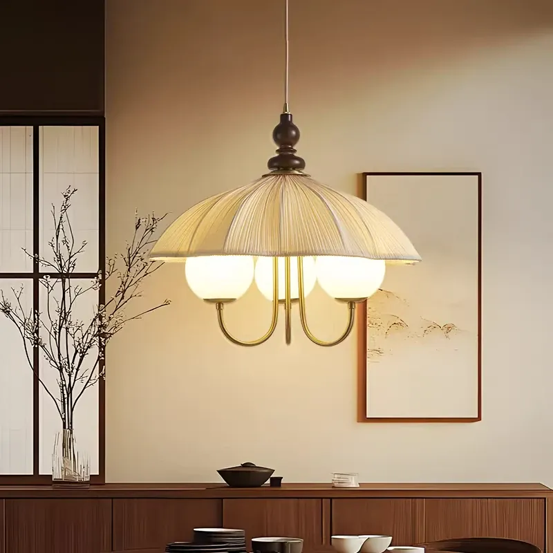 Plafonnier Japonais en Soie