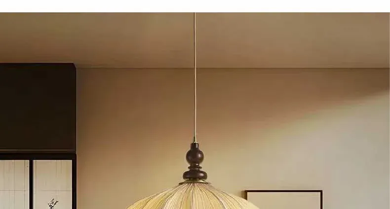 Plafonnier Japonais en Soie