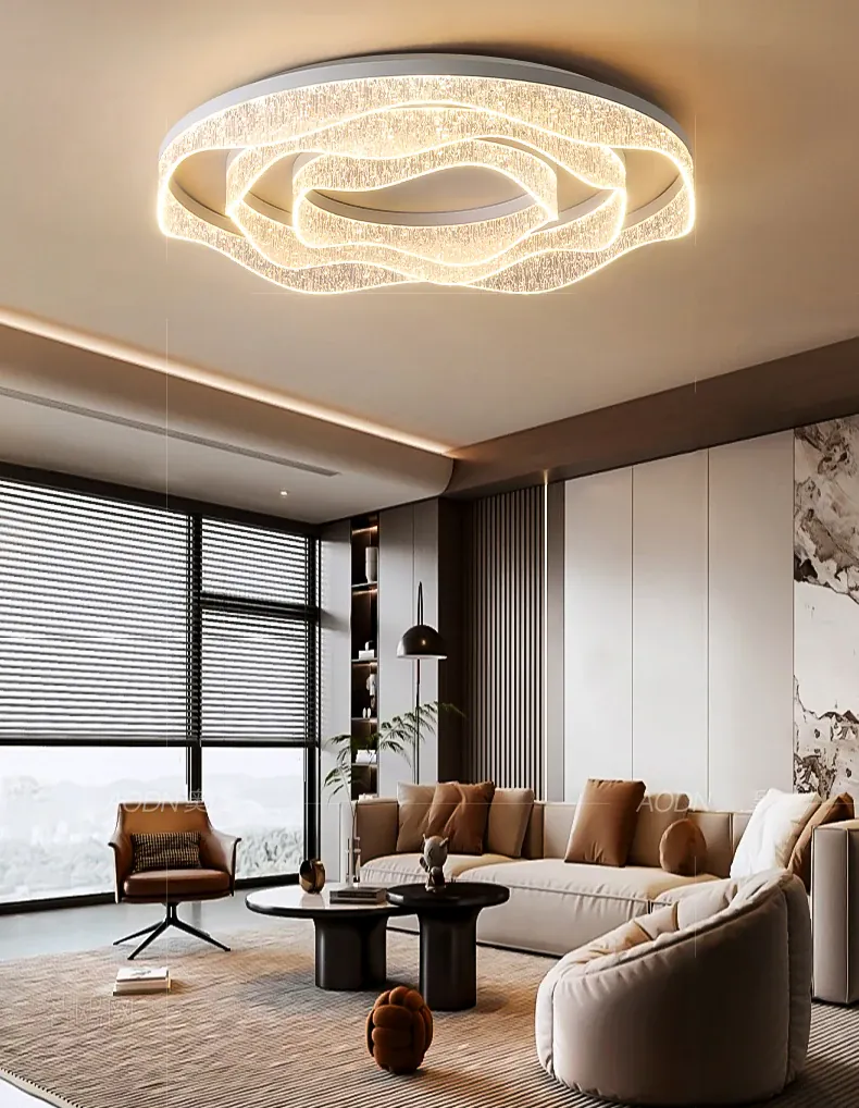 Plafonnier Dimmable Design Noir en Verre