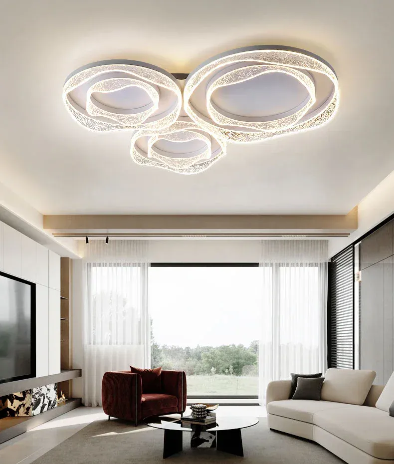 Plafonnier Dimmable Design Noir en Verre