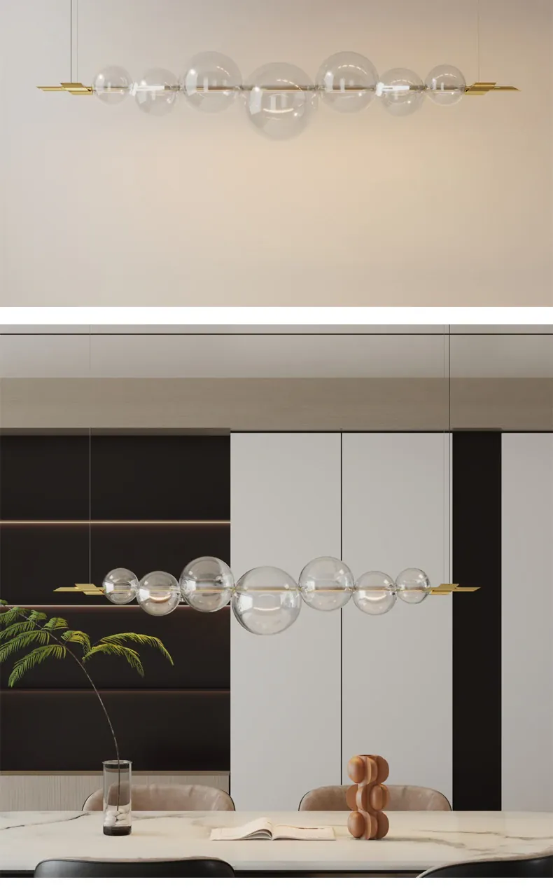 Lustre de Bar Bulles de Verre