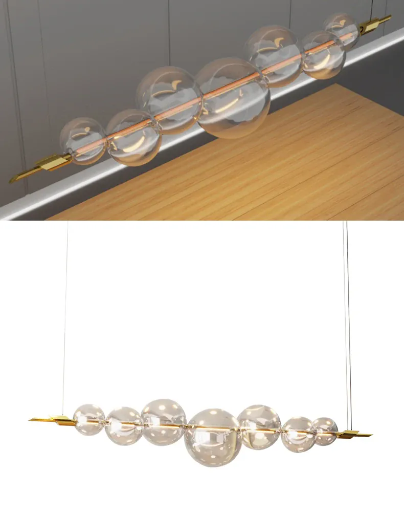 Lustre de Bar Bulles de Verre