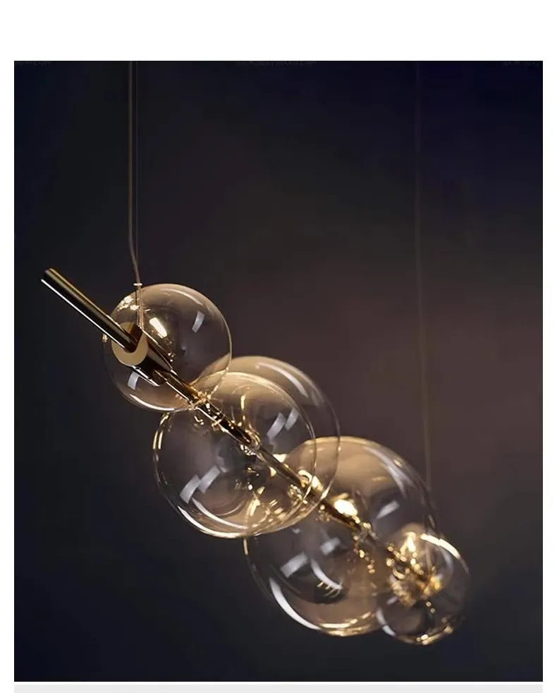 Lustre de Bar Bulles de Verre