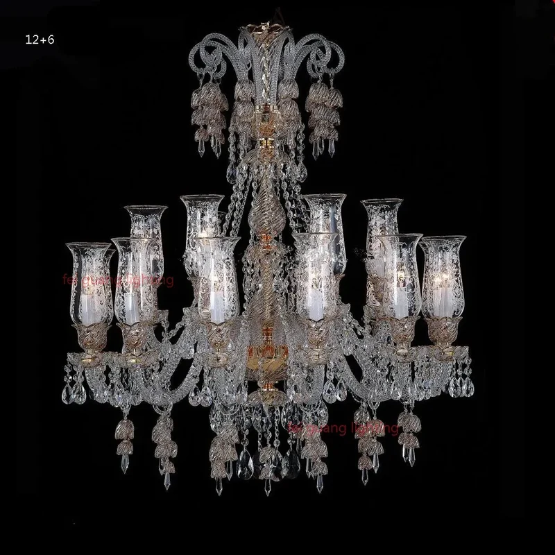 Lustre Luxueux en Cristal pour Chateau