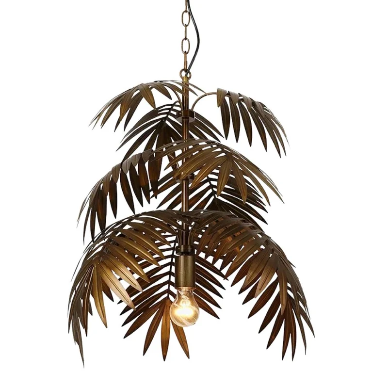 Lustre Jungle Feuille de Gingko Cuivrée – Jeux d'Ombres Naturels