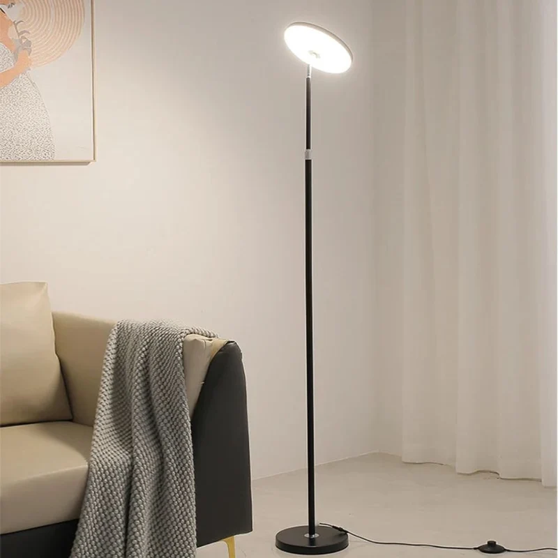 Luminaire Scandinave à Tige Réglable 150-180cm – Métal Noir Mat