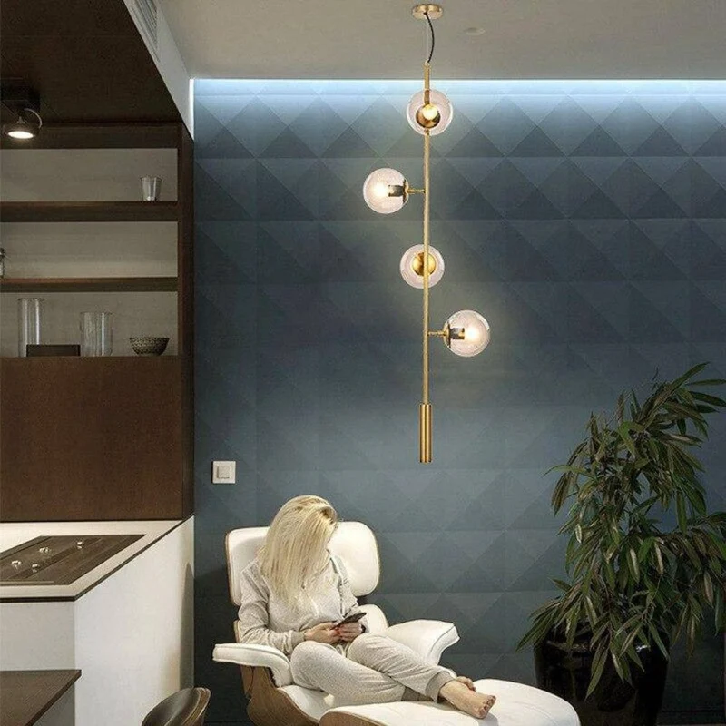 Lustre Métal Doré Vertical ou Horizontal – Design Raffiné et Discret