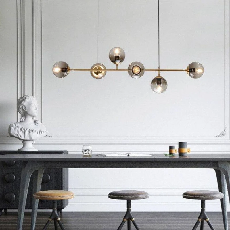 Lustre Métal Doré Vertical ou Horizontal – Design Raffiné et Discret