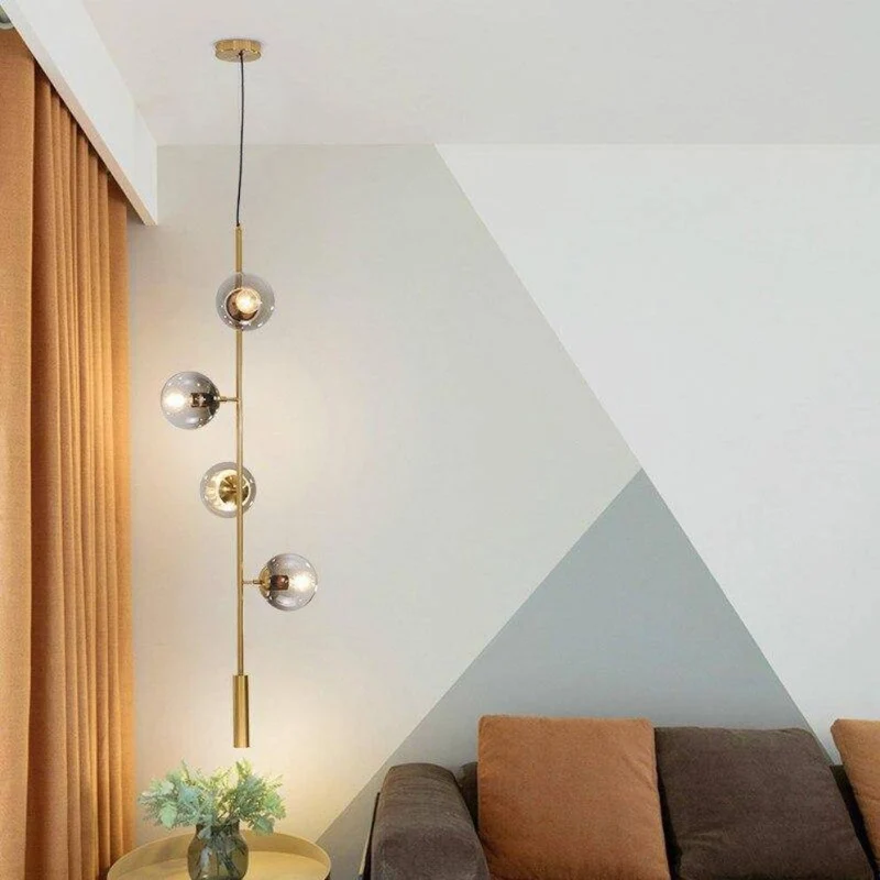 Lustre Métal Doré Vertical ou Horizontal – Design Raffiné et Discret