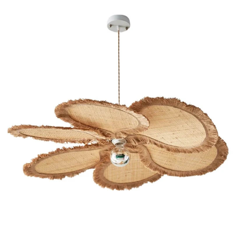 Lustre en Bambou et Osier Tissé – Ambiance Exotique, 3 Diamètres
