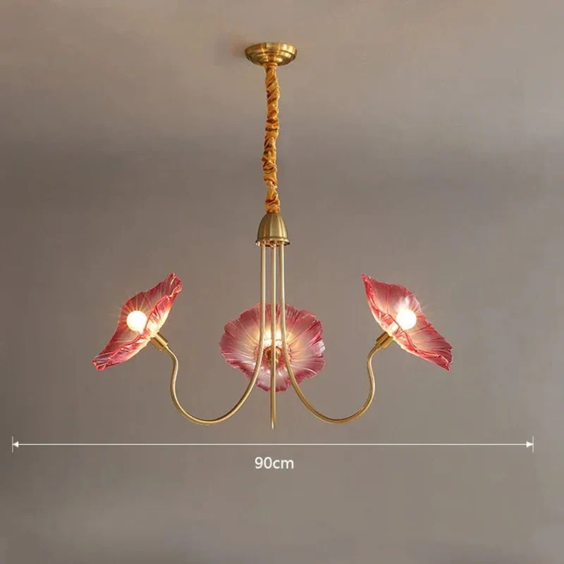 Lustre Design Moderne Pétale en Verre – Neutre ou Coloré Glamour
