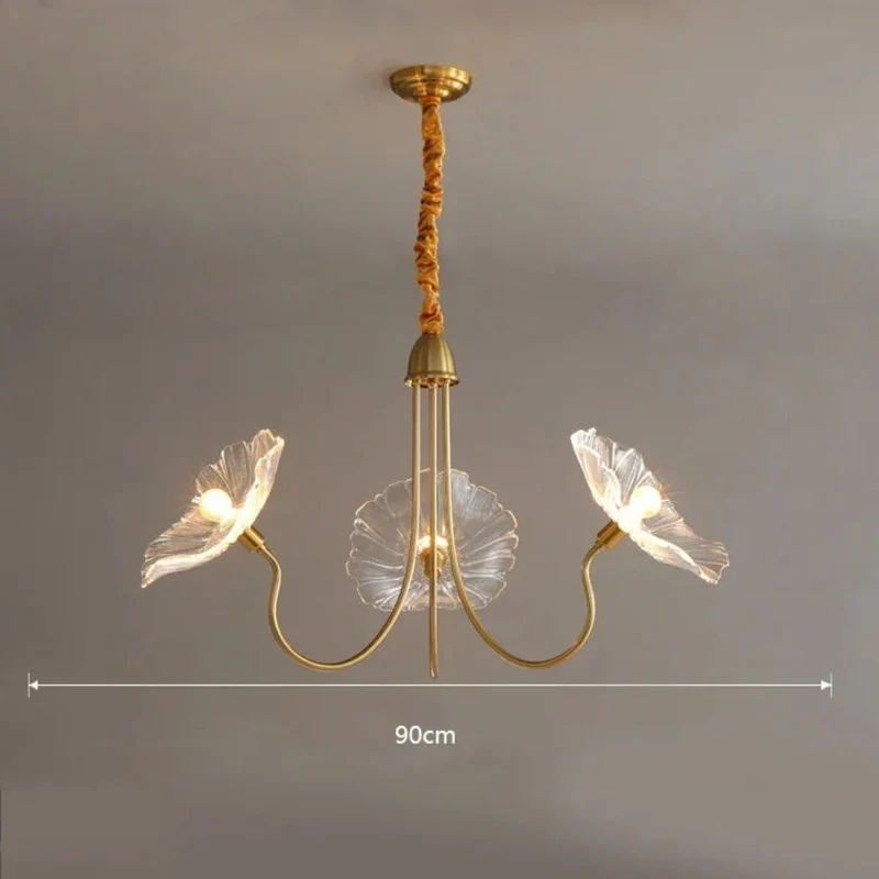 Lustre Design Moderne Pétale en Verre – Neutre ou Coloré Glamour