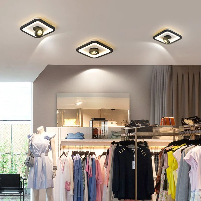 Spot Orientable Design Rotatif 360° – Rond ou Carré, Noir ou Blanc