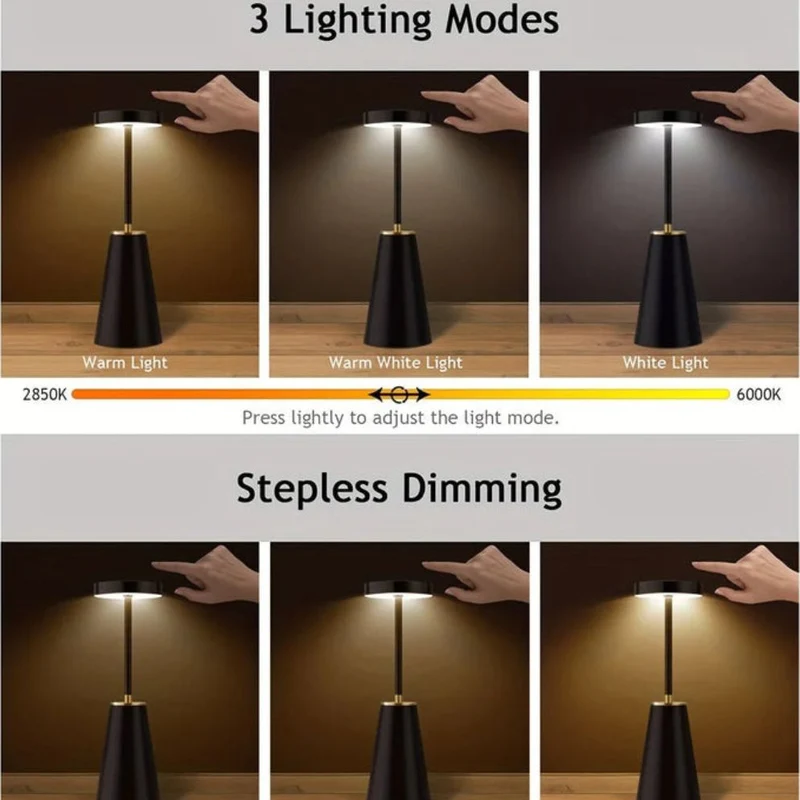 Lampe de Bureau Led à Pince 360° 3 Modes Simple/Double