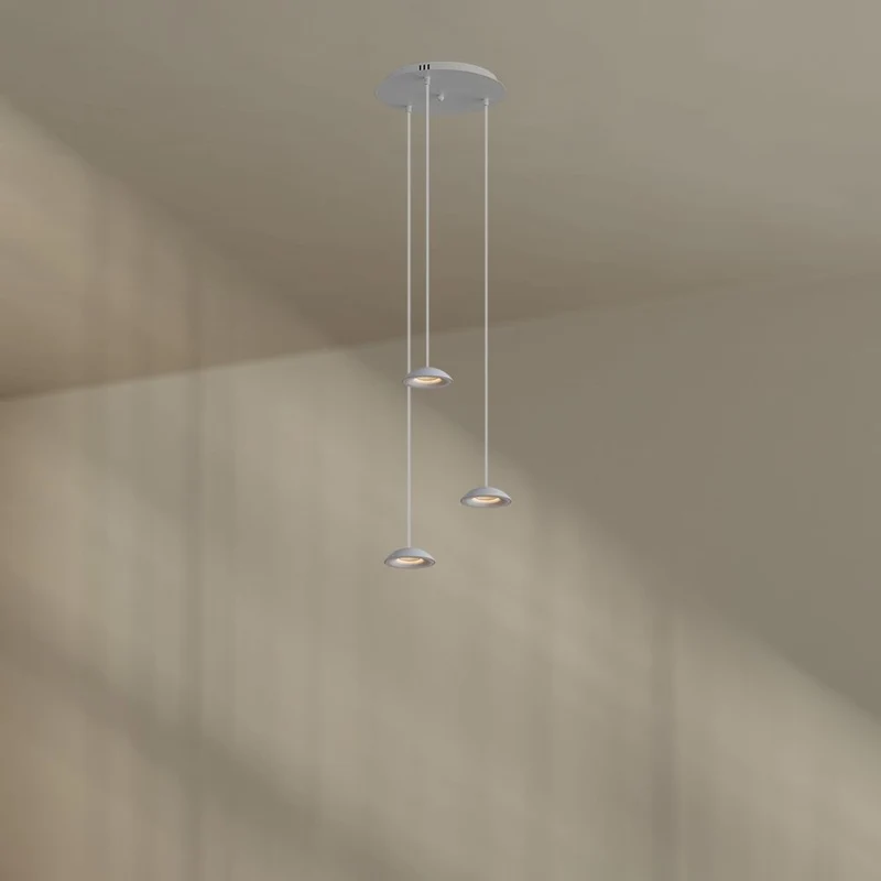 s.luce Santa Air LED Esszimmer-Pendelleuchte 3-flammig Ø 40cm Baldachin