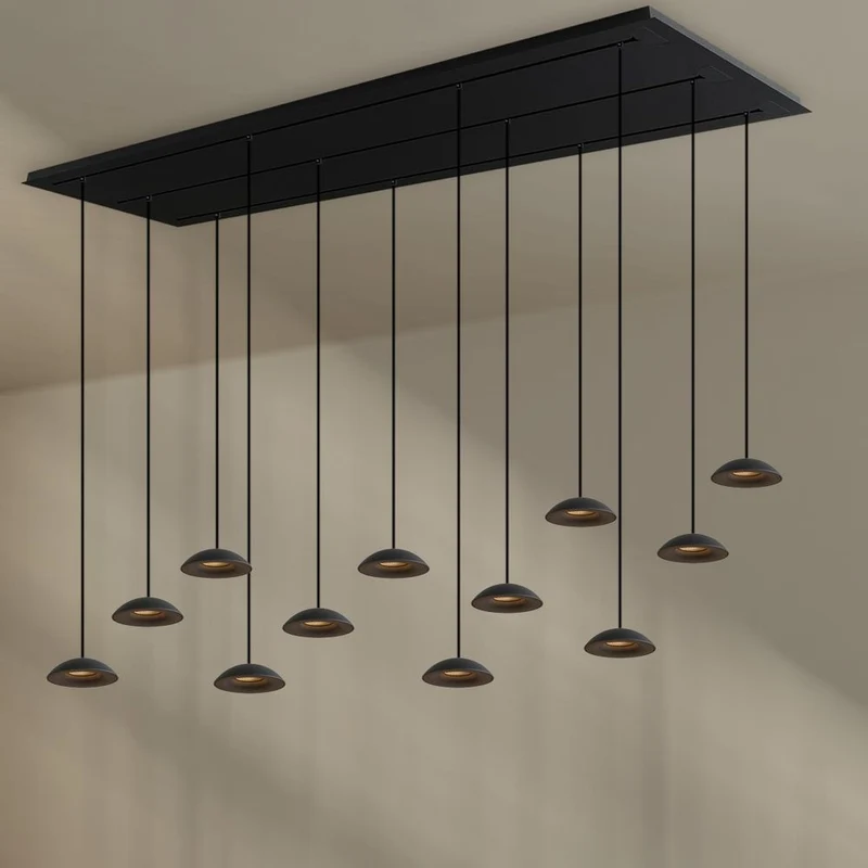 s.luce Santa Air LED Esszimmerlampe 12-flammig 200cm 3-reihig