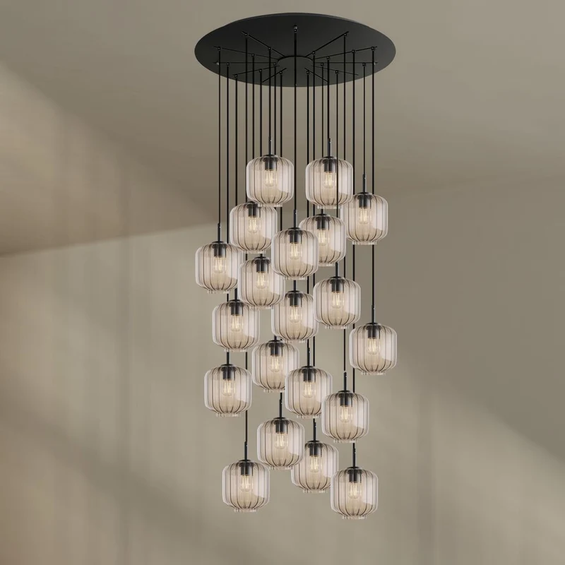 s.luce Velo Galerieleuchte 20-flammig Ø 120cm Baldachin Ø 20cm