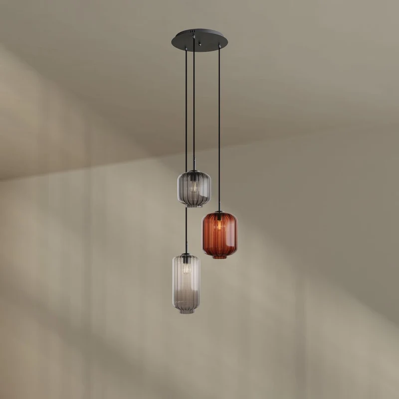 s.luce Velo Galerieleuchte 3-flammig Ø 40cm Baldachin Ø 18/20/25cm
