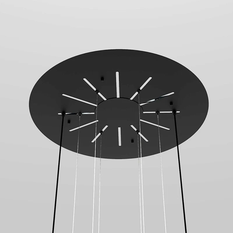 s.luce Velo 8-flammige Galerieleuchte Ø 80cm Baldachin Ø 18cm