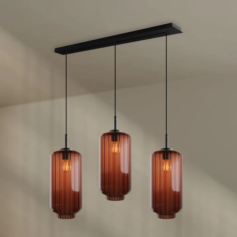 s.luce Velo Esstisch-Pendelleuchte 3-flammig 120cm Ø 18cm