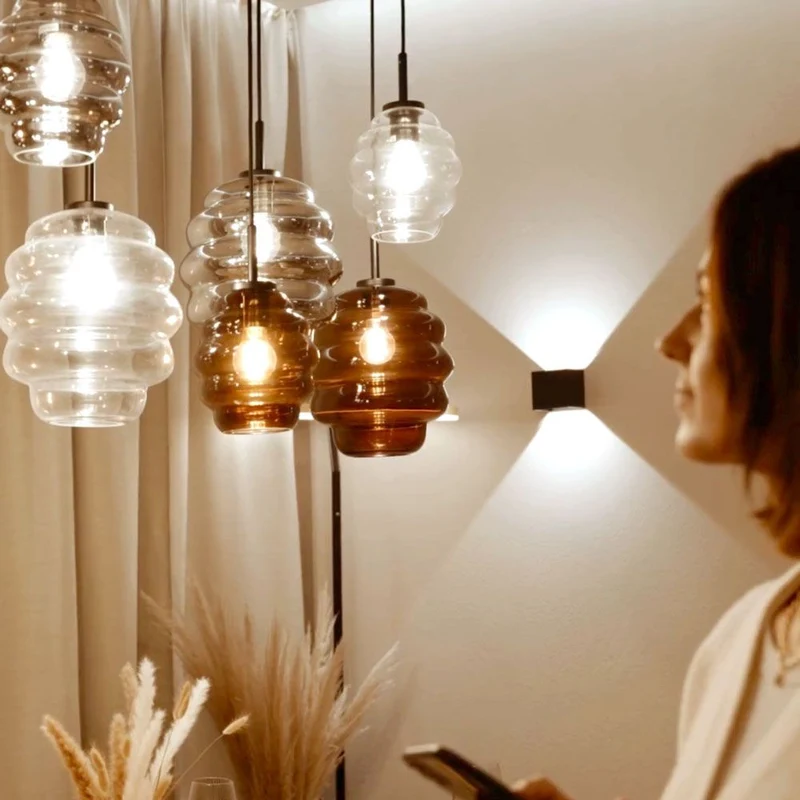 s.luce Echos Esstischleuchte 5-flammig 160cm Baldachin Ø 18cm