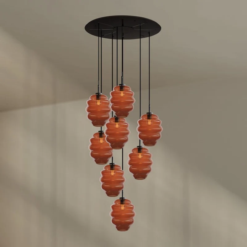 s.luce Echos Galerieleuchte 8-flammig Ø 80cm Baldachin Ø 25cm