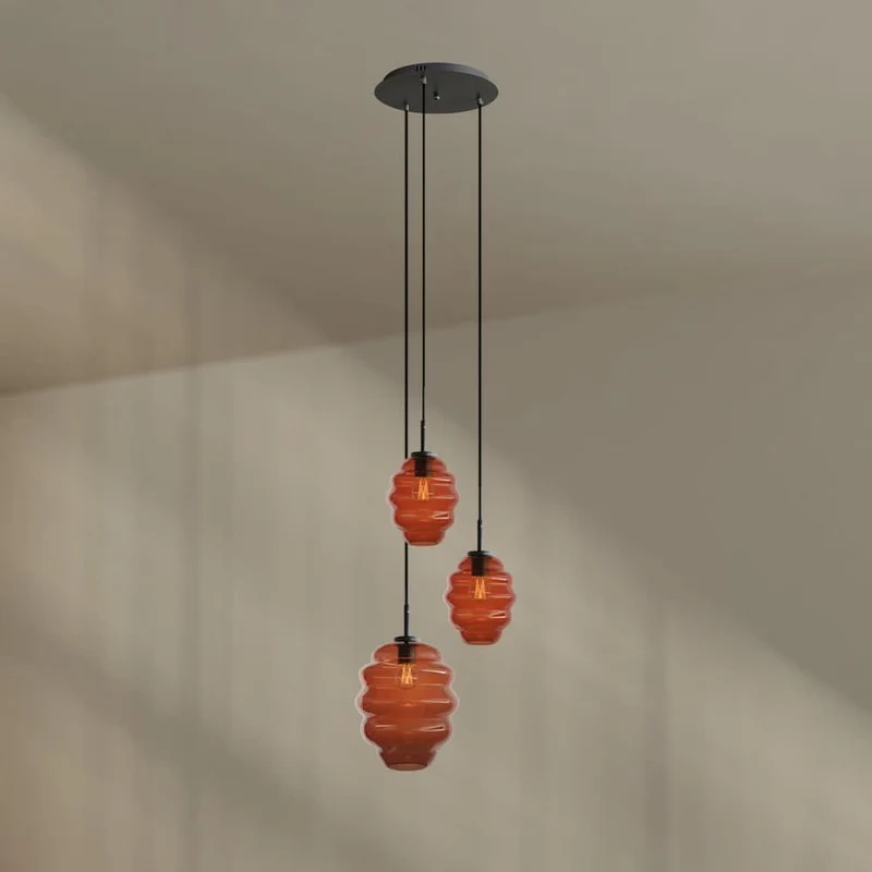 s.luce Echos Galerieleuchte 3-flammig Ø 40cm Baldachin Ø 18/25cm