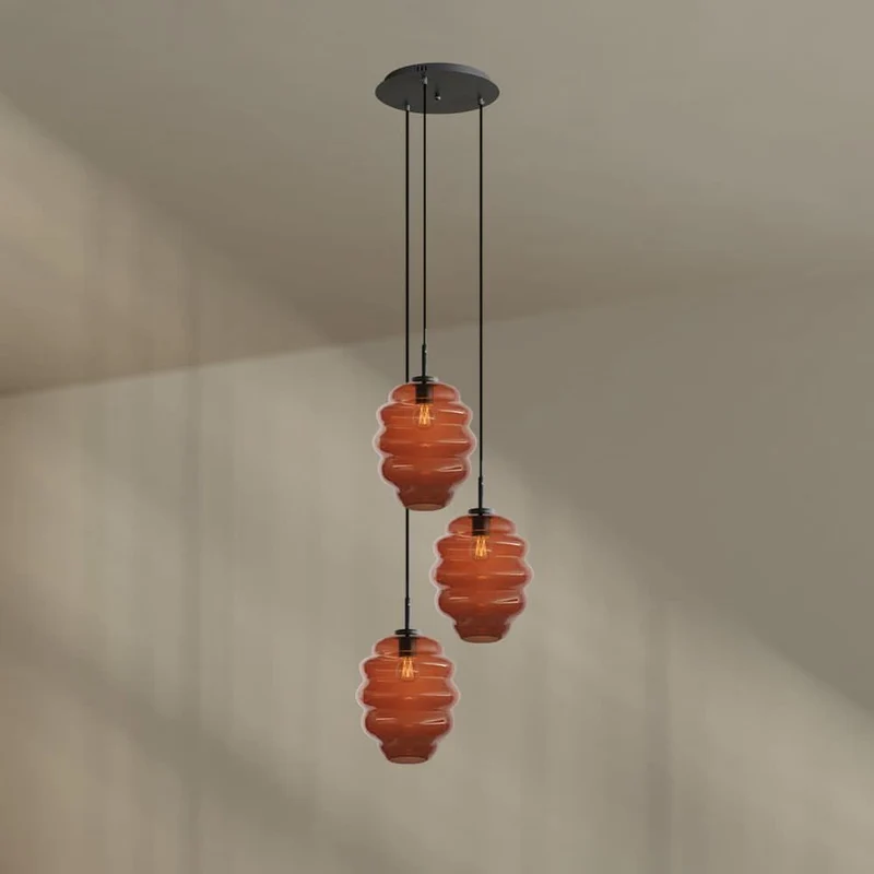 s.luce Echos Galerieleuchte 3-flammig Ø 40cm Baldachin Ø 25cm