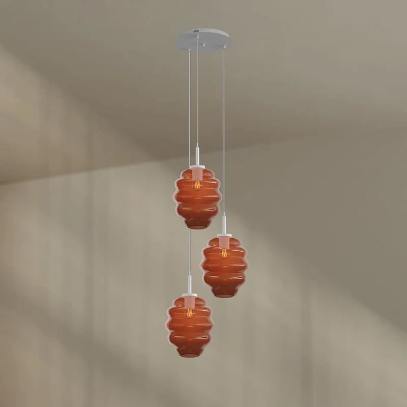 s.luce Echos Galerieleuchte 3-flammig Ø 40cm Baldachin Ø 25cm
